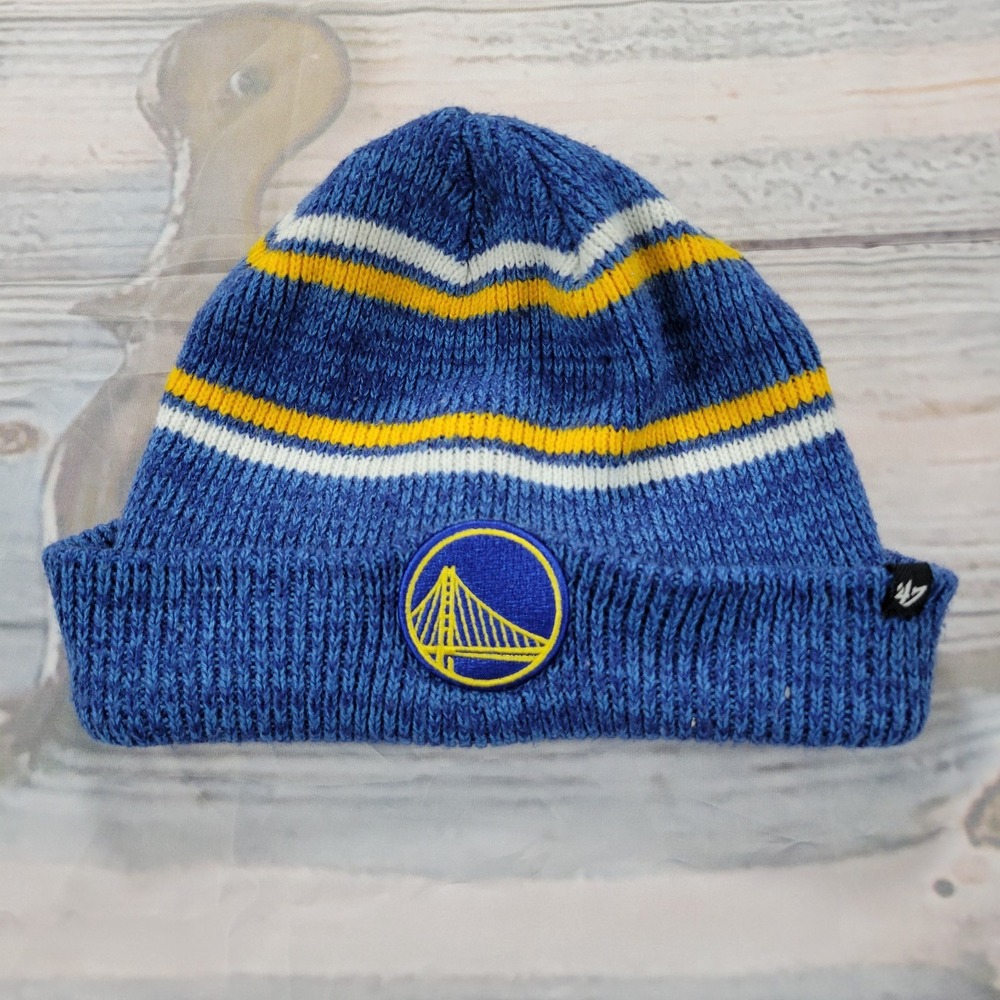 Golden State Warriors 47 Beand Beanie Hat Blue One Size Acrylic, b40